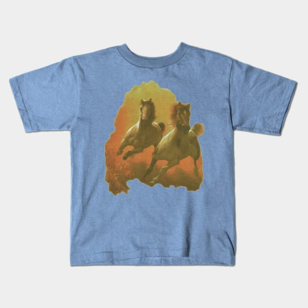 Napoleon Dynamite Galloping Horses Kids T-Shirt by darklordpug